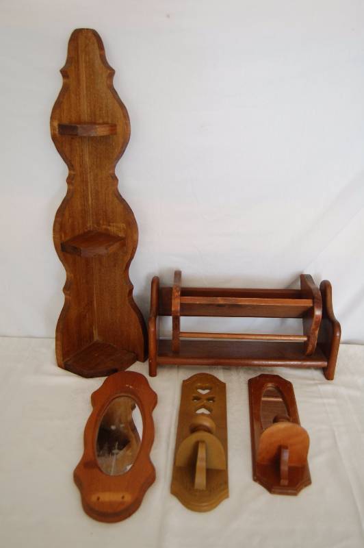 Wood Shelves and Sconces