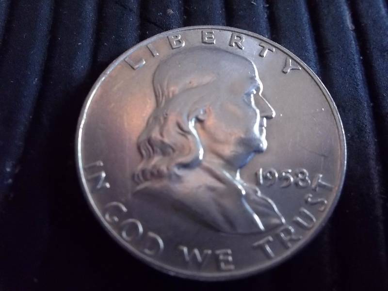 Franklin Half Dollar 1958 D AU-BU