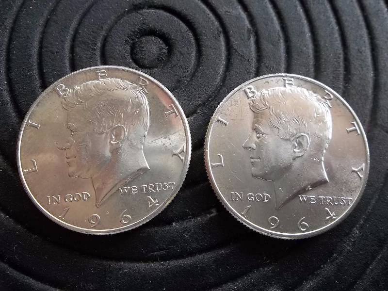 2-1964 JFK Half Dollars BU 90% Silver