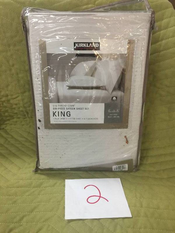 Kirkland Signature White 540 Thread Count Supima Cotton SIX Piece Sheet Set  New