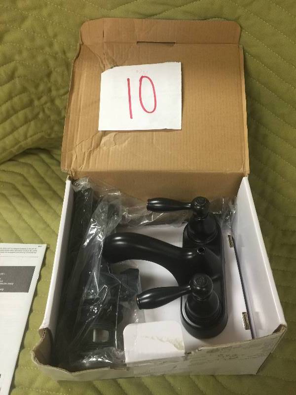 Glacier Bay Mandouri 4 in. Centerset 2-Handle Low-Arc Bathroom Faucet in Bronze New