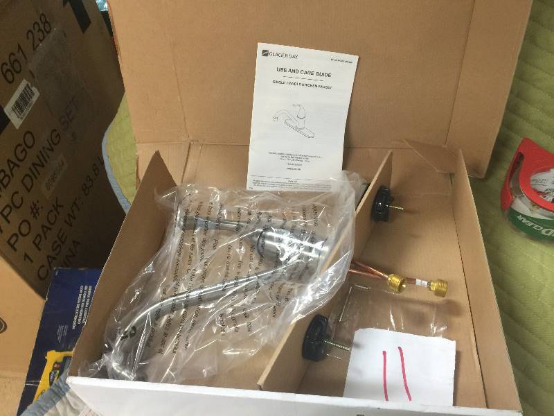 Glacier Bay Builders Single-Handle Standard Kitchen Faucet in Stainless Steel New