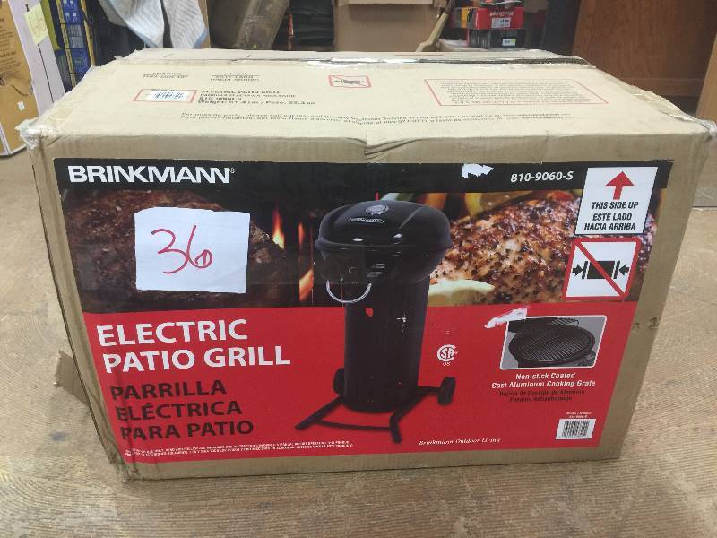 Brinkmann 24 in. 1750-Watt Electric Patio Grill in Slate New