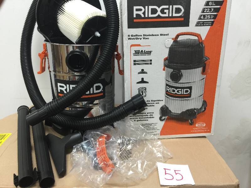 Ridgid 6 Gal. 4.25-Peak HP Stainless Steel Wet Dry Vac New