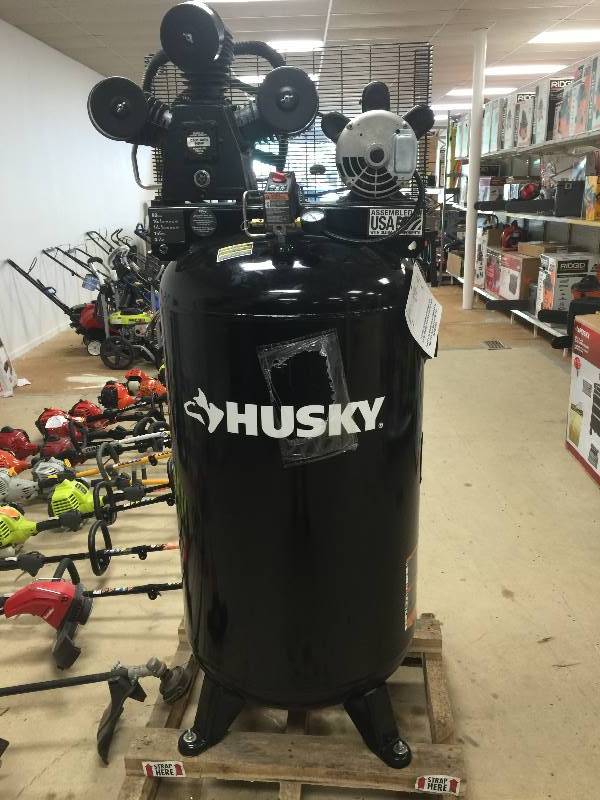 Husky 80 Gal. 3-Cylinder Single Stage Electric Air Compressor 220 volts Model C801H