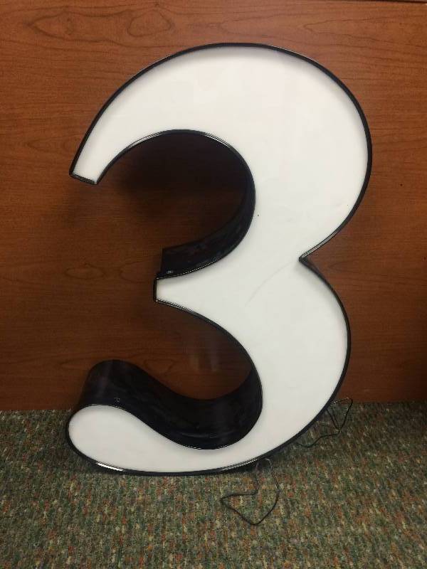 White Number 3
