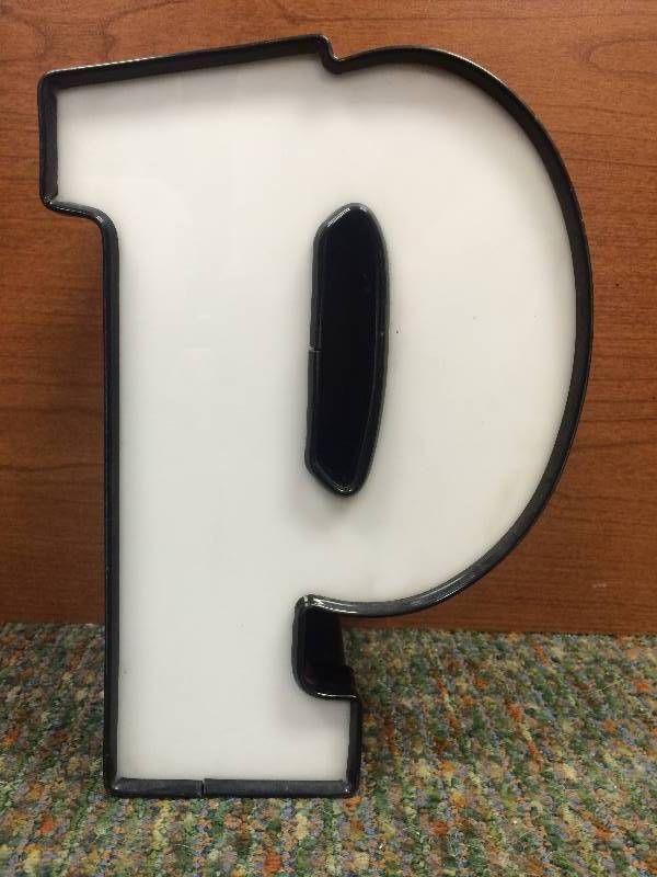 White Letter P