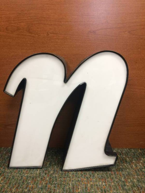 White Letter N