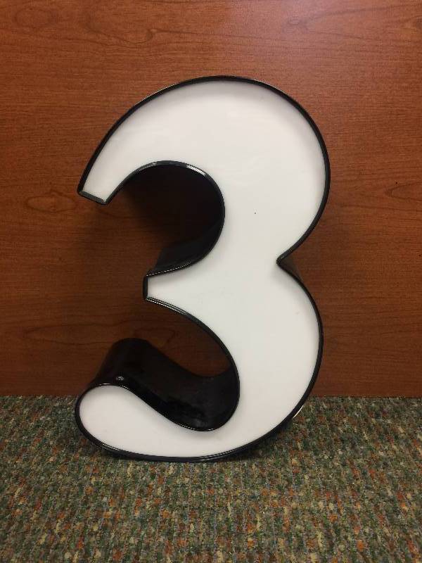 White Number 3