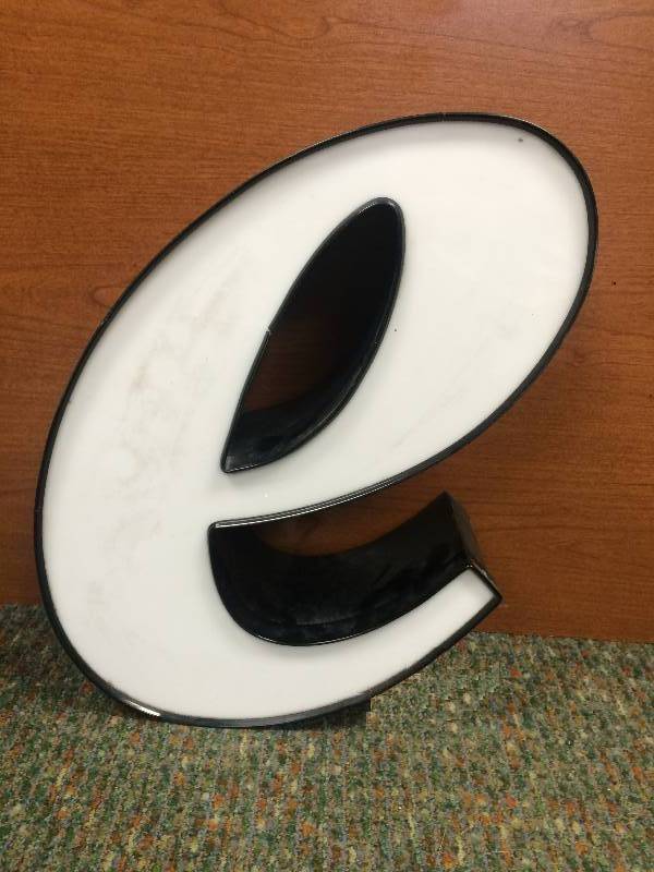 White Letter E
