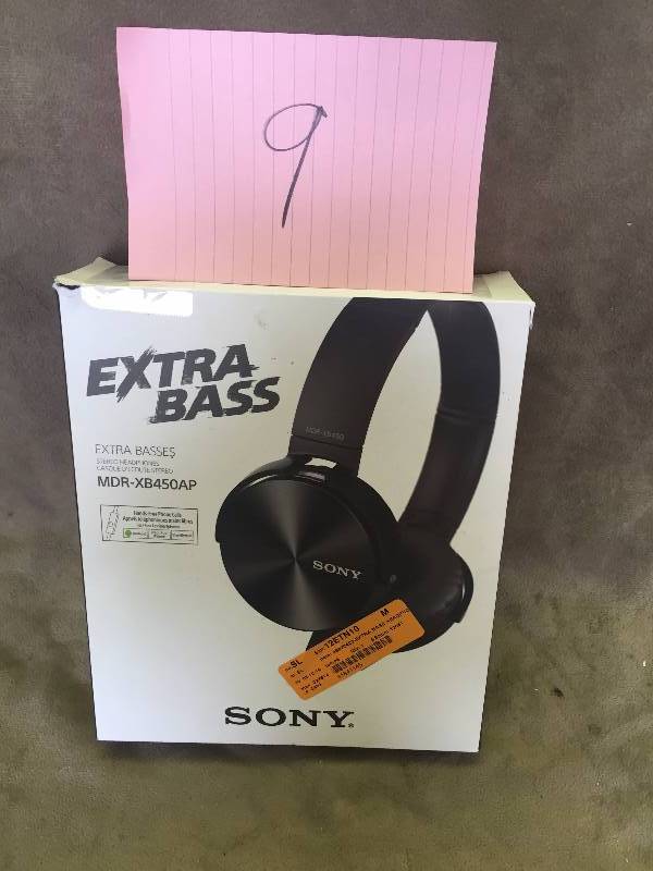 lot 9 image: Sony MDRXB450AP Extra Bass New