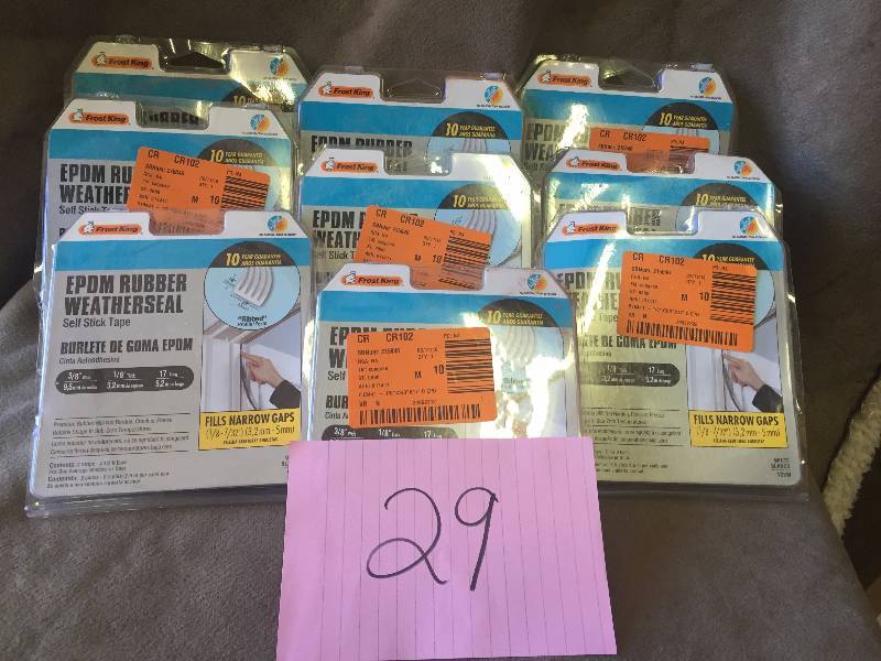 lot 29 image: Lot of 9  EPDM  Rubber Weatherseal