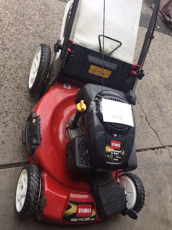 lot 27 image: Toro 22 in. Kohler High Wheel Variable Speed Self-Propelled Gas Lawn Mower-20378 in good working condition
