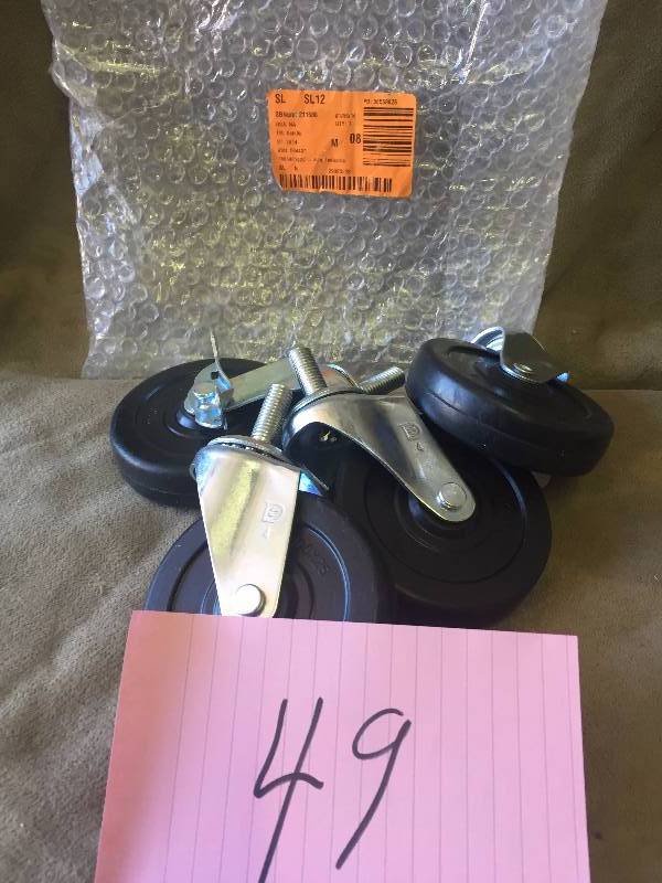 lot 49 image: Lot of 4 - 4 in Wheels
