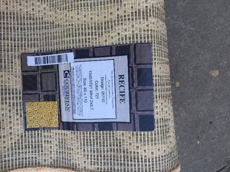 lot 96 image: Recife Rug 23 in x 43 in suitable for outdoor or indoor use