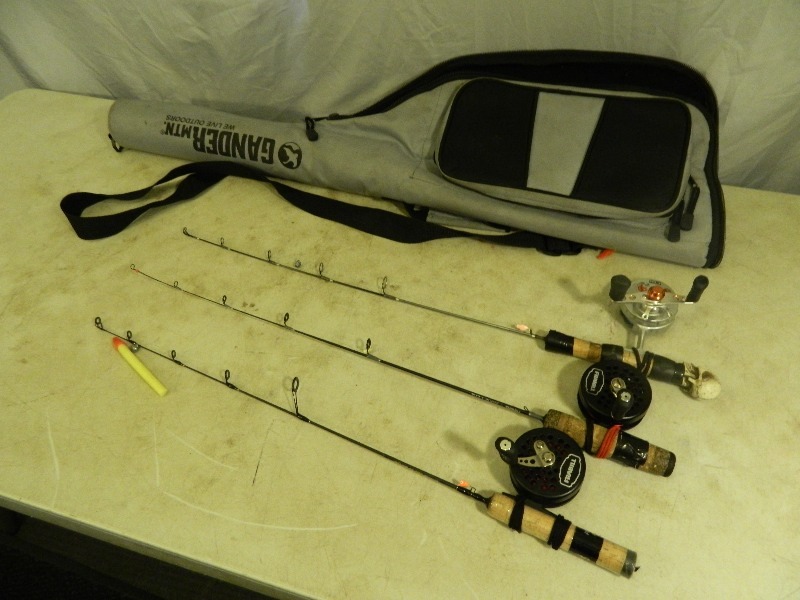 lot 93 image: 3 Ice Fishing Rods