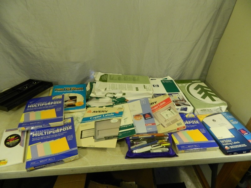 lot 130 image: Paper, Labels, and Office Supplies