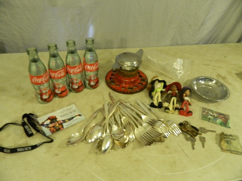 lot 141 image: Coca Cola Bottles, Siverware, Collectibles, and More