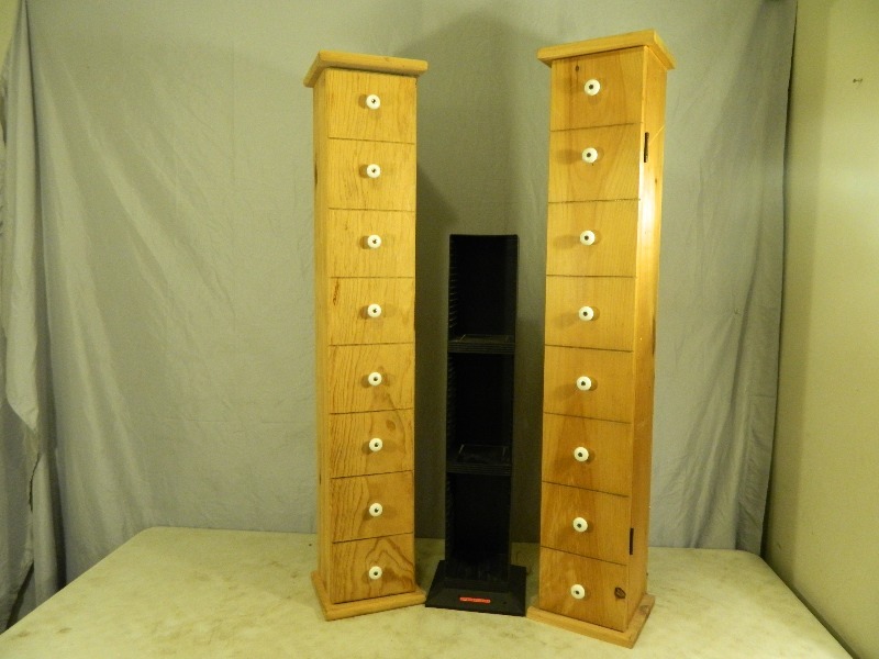 lot 147 image: Wood Storage Shelves and CD Holder