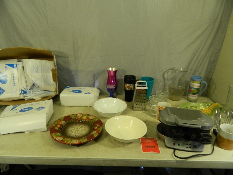 lot 161 image: New Tie on Surgical Masks and Assorted Household