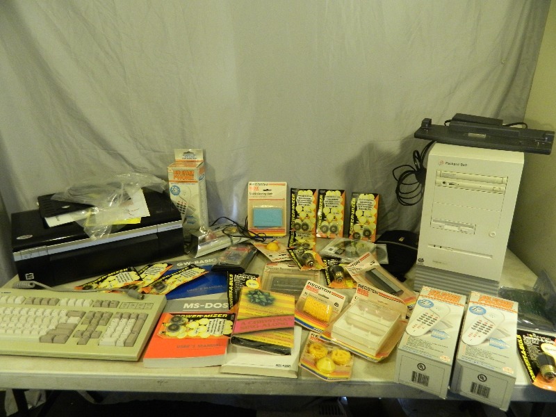 lot 166 image: Computer, Karaoke CDs, and Assorted Electronics