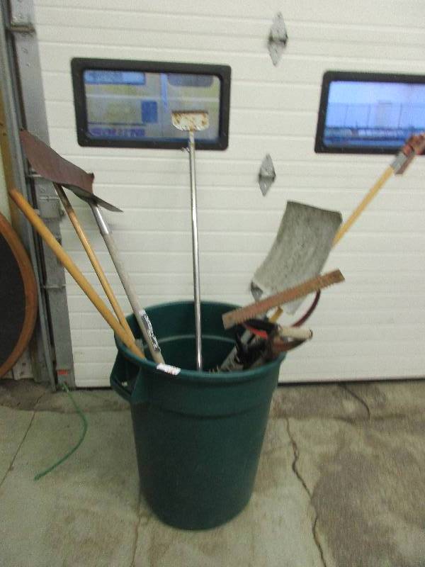lot 161 image: Tools and garbage can