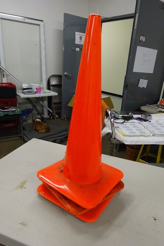 3 safety cones