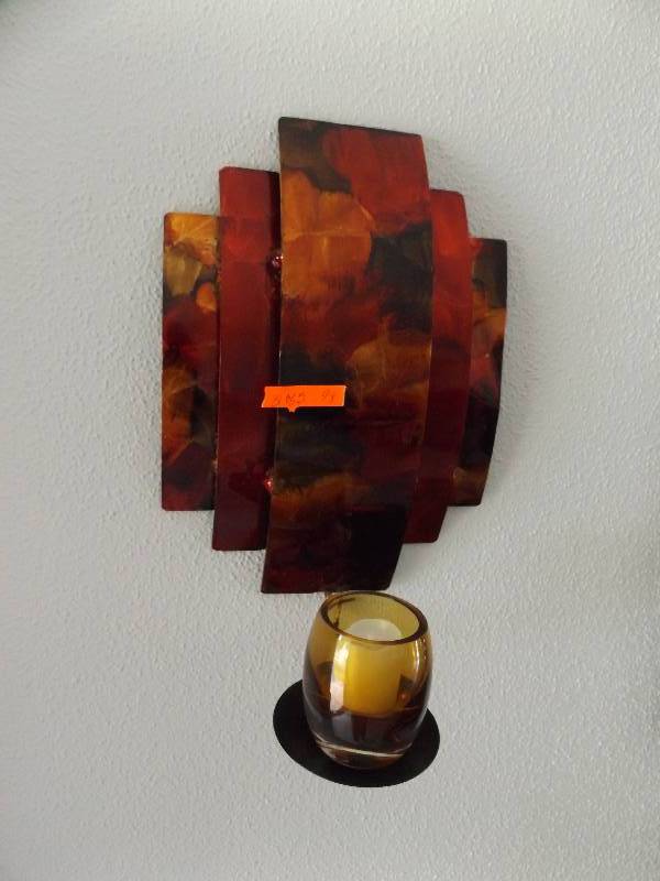 Metallic Vase and Sconces