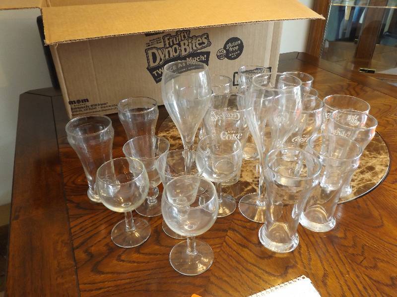 Assorted Clear Glassware