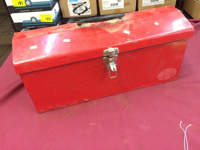 Tool Box and assorted hand tools  View all pictures for more details