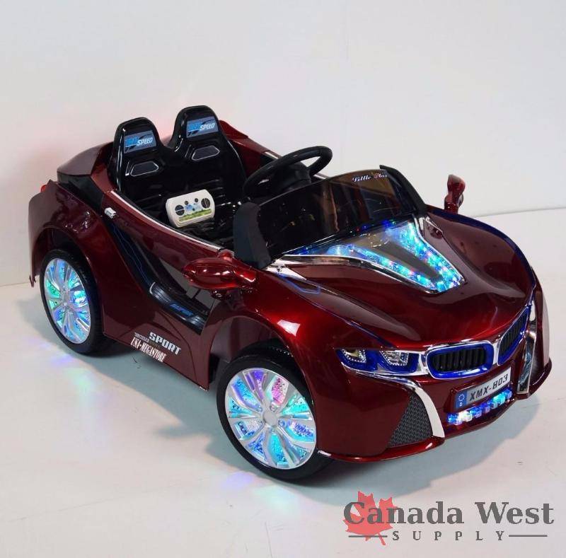 lot 6 image: BRAND NEW BMW I8 CONCEPT 12V RIDE ON CAR WITH REMOTE CONTROL LED  MP3 