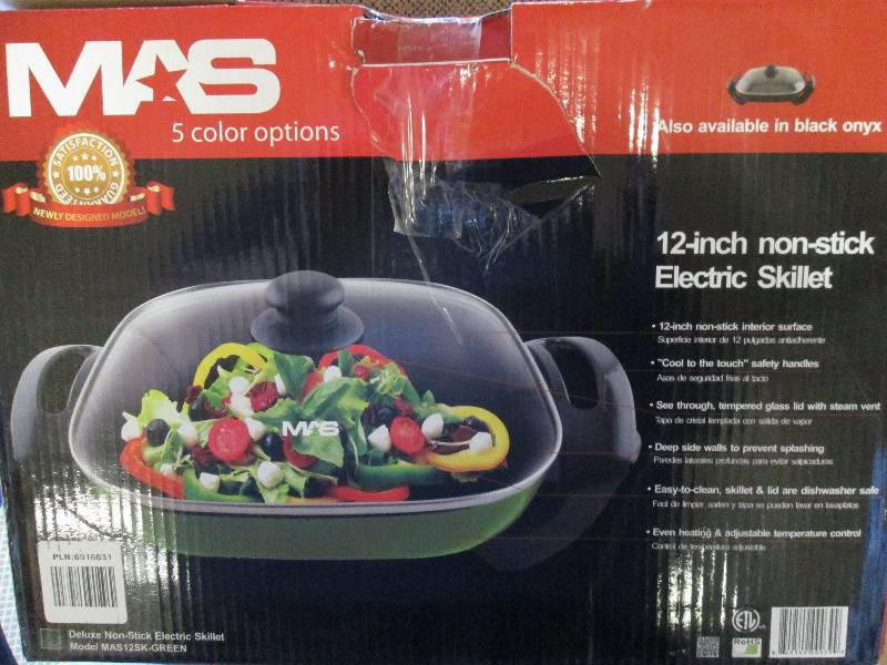 lot 319 image: MAS 12 inch Non-stick Electric Skil...