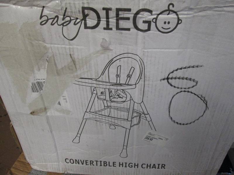 lot 325 image: Baby Diego Convertable Highchair gr...