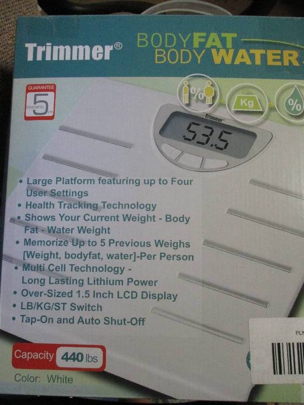lot 331 image: Trimmer Body Fat & Body Water Scale...