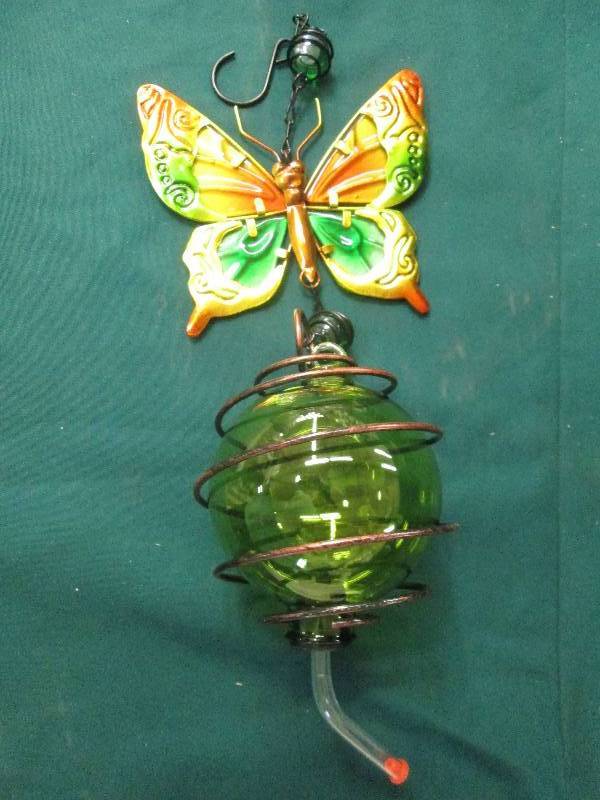 lot 362 image: Hanging Butterfly Hummingbird Feede...