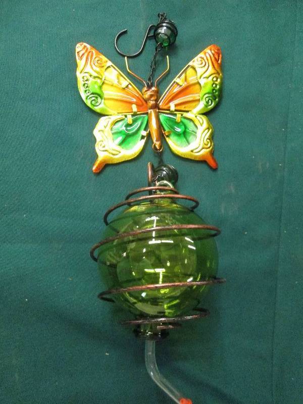 lot 363 image: Hanging Butterfly Hummingbird Feede...