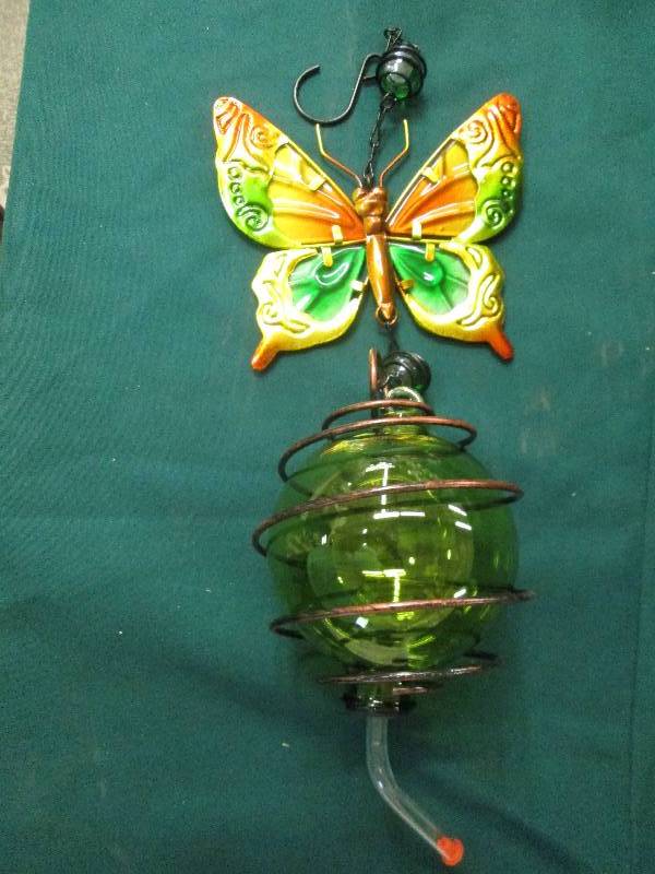 lot 364 image: Hanging Butterfly Hummingbird Feede...