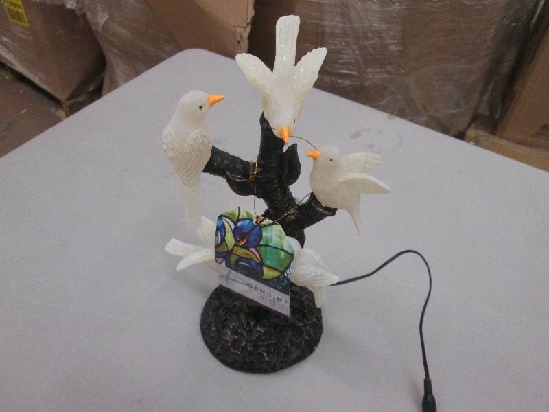 lot 20 image: Color-changing Birds on Stand open ...