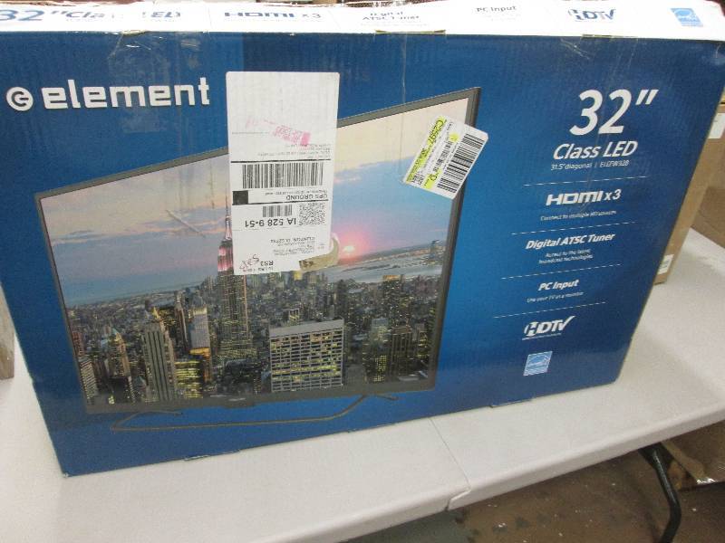lot 80 image: Element 32 inch LED TV, open box, u...