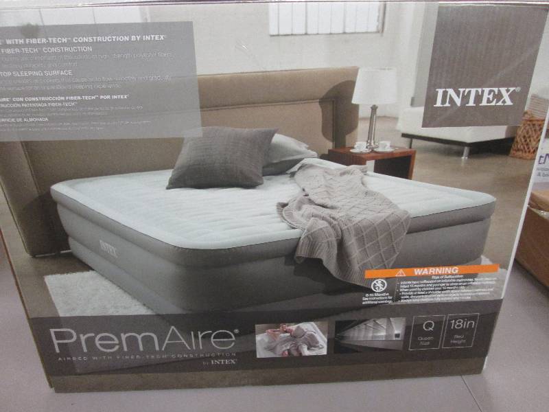 lot 148 image: Intex PremAire Queen Airbed open bo...