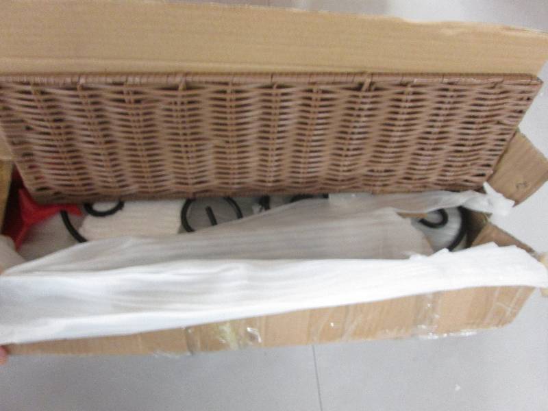 lot 157 image: Scrolled Bath Wall Shelves open box...