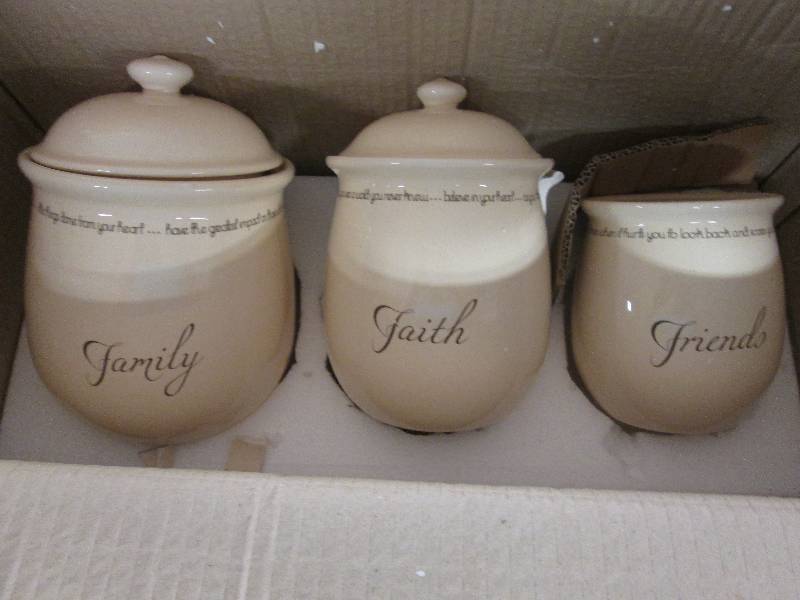 lot 168 image: Set of 3 Inspirations Canisters ope...