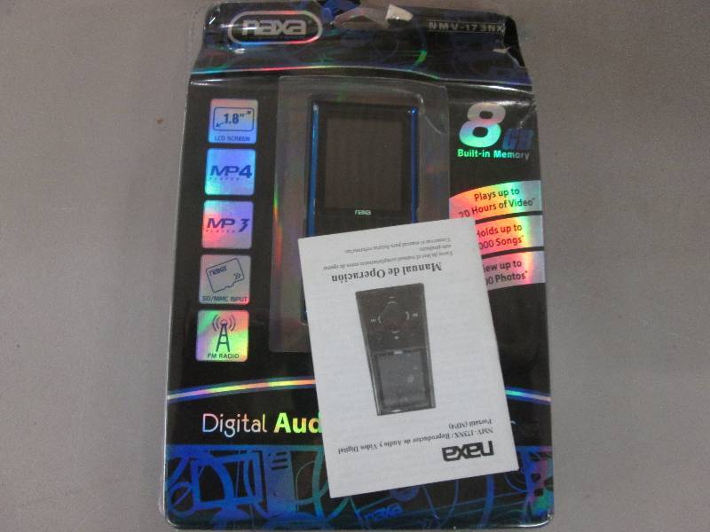 lot 170 image: 8 GB MP3 Player by Naxa Blue open b...