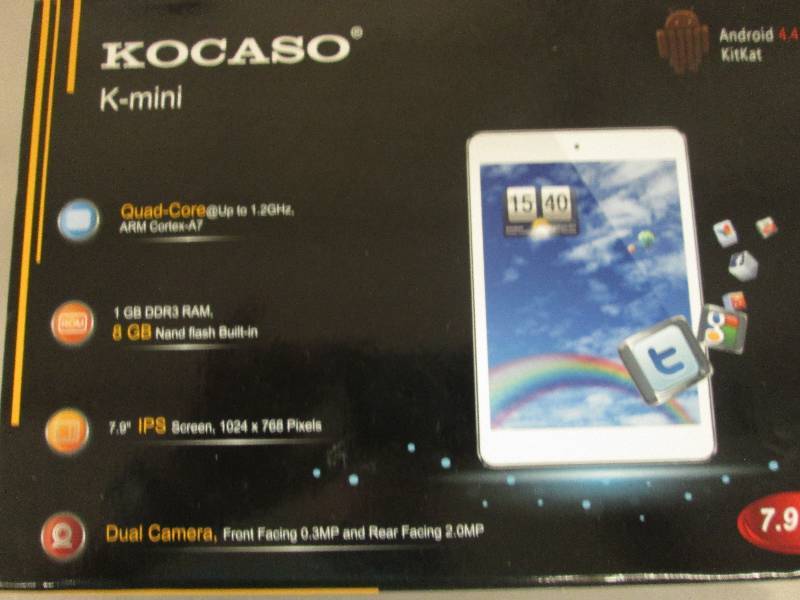 lot 177 image: Kocasco Mnini Android Tablet, open ...