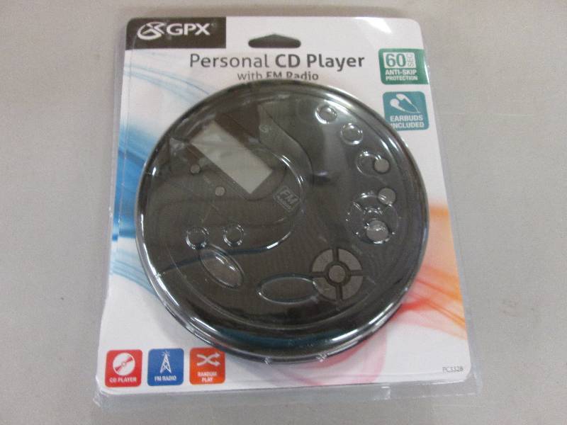 lot 191 image: GPX Personal CD Player with FM open...