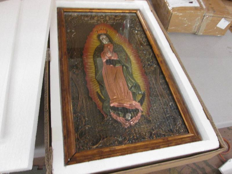 lot 198 image: Our Lady of Guadalupe Art open box,...