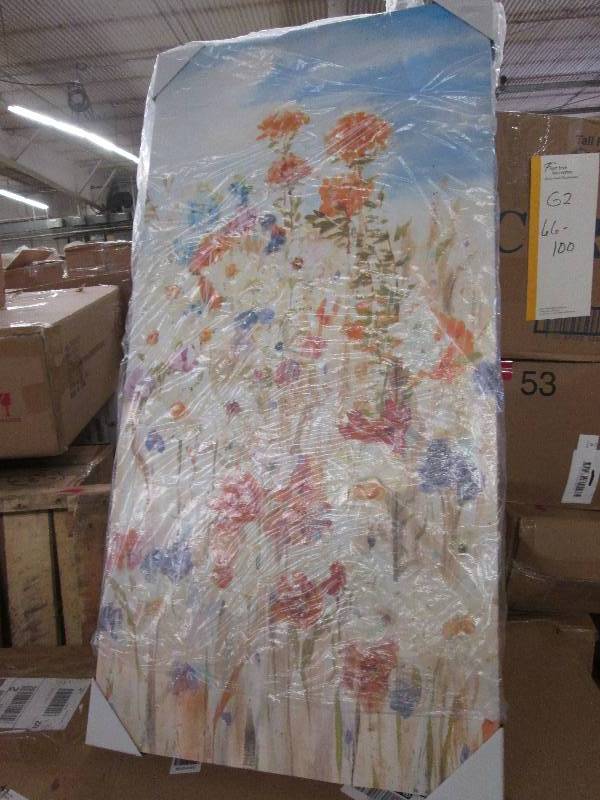 lot 205 image: Flowers In a Field Wall Art appro...