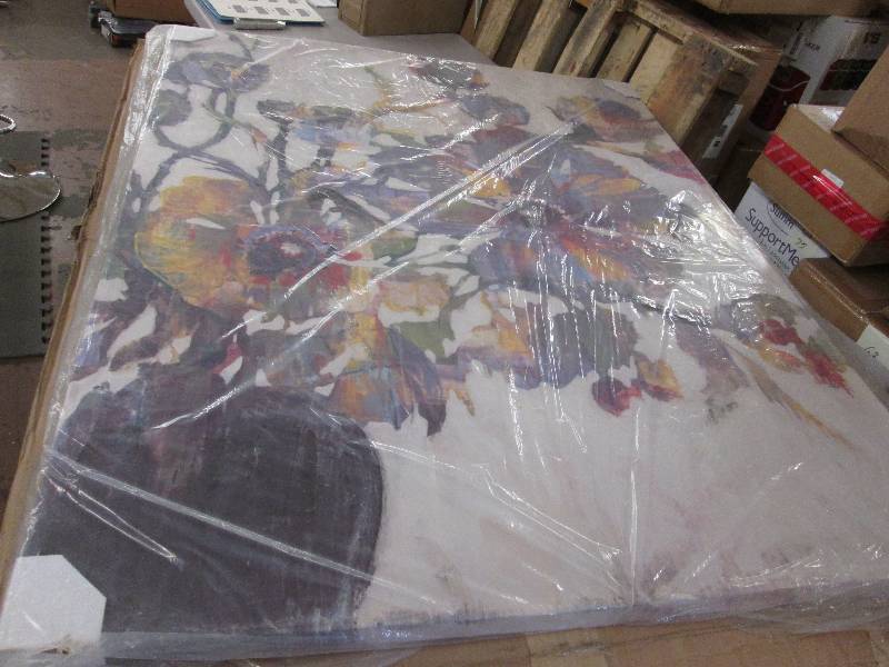 lot 207 image: Floral Wall Art open box 40 w x 50...