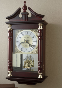 lot 27 image: Carved Wooden Clock open box, untes...