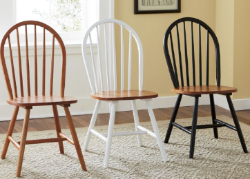 lot 60 image: Set of 2 Arrowback Chairs in Black ...
